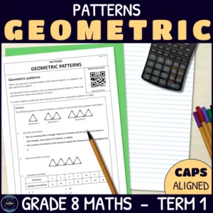 Geometric patterns worksheets for grade 8 term 1 patterns