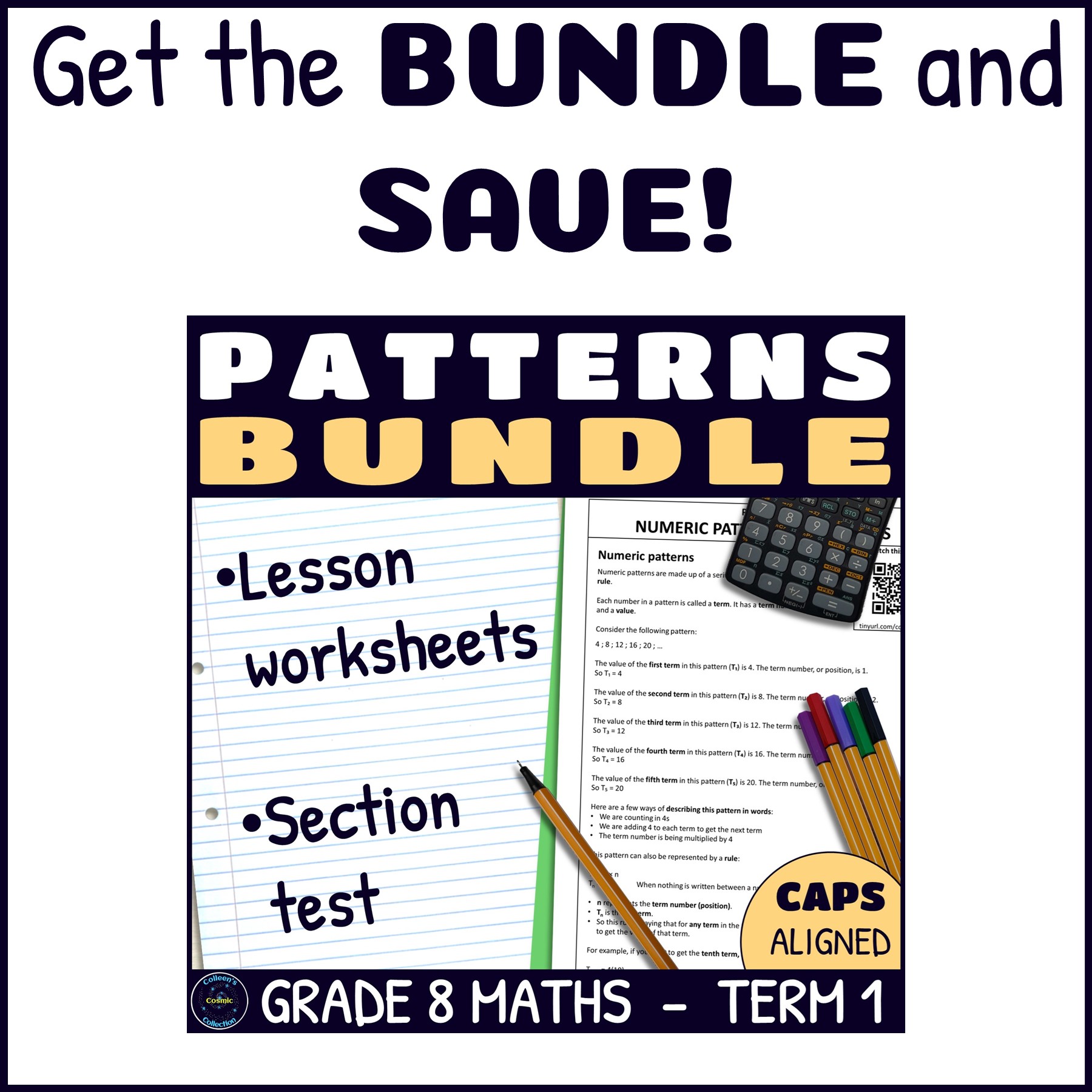 Patterns Test - Grade 8 Maths Term 1 Section Test 4 CAPS - Image 5