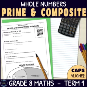 prime and composite numbers worksheets for grade 8 term 1 whole numbers