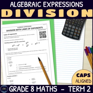Dividing Algebraic Expressions with the Laws of Exponents lesson