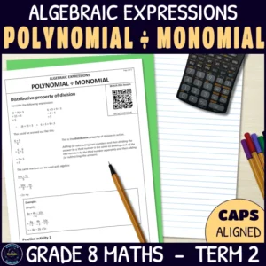 Dividing Polynomials by Monomials lesson