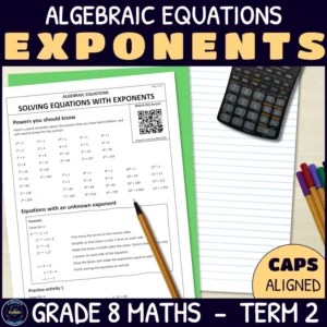 Solving Equations with Exponents lesson