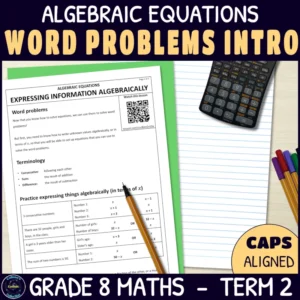 Expressing Information Algebraically lesson