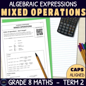 Mixed Operations with Algebraic Expressions lesson