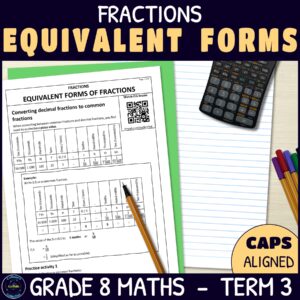 Equivalent Forms of Fractions