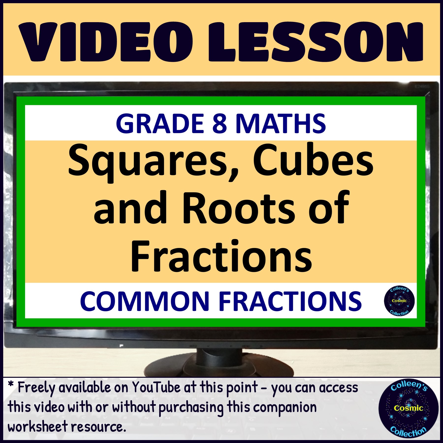 Squares, Cubes and Roots of Common Fractions video lesson