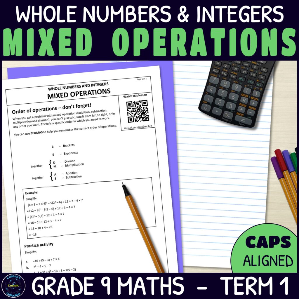 Mixed Operations with Whole Numbers and Integers