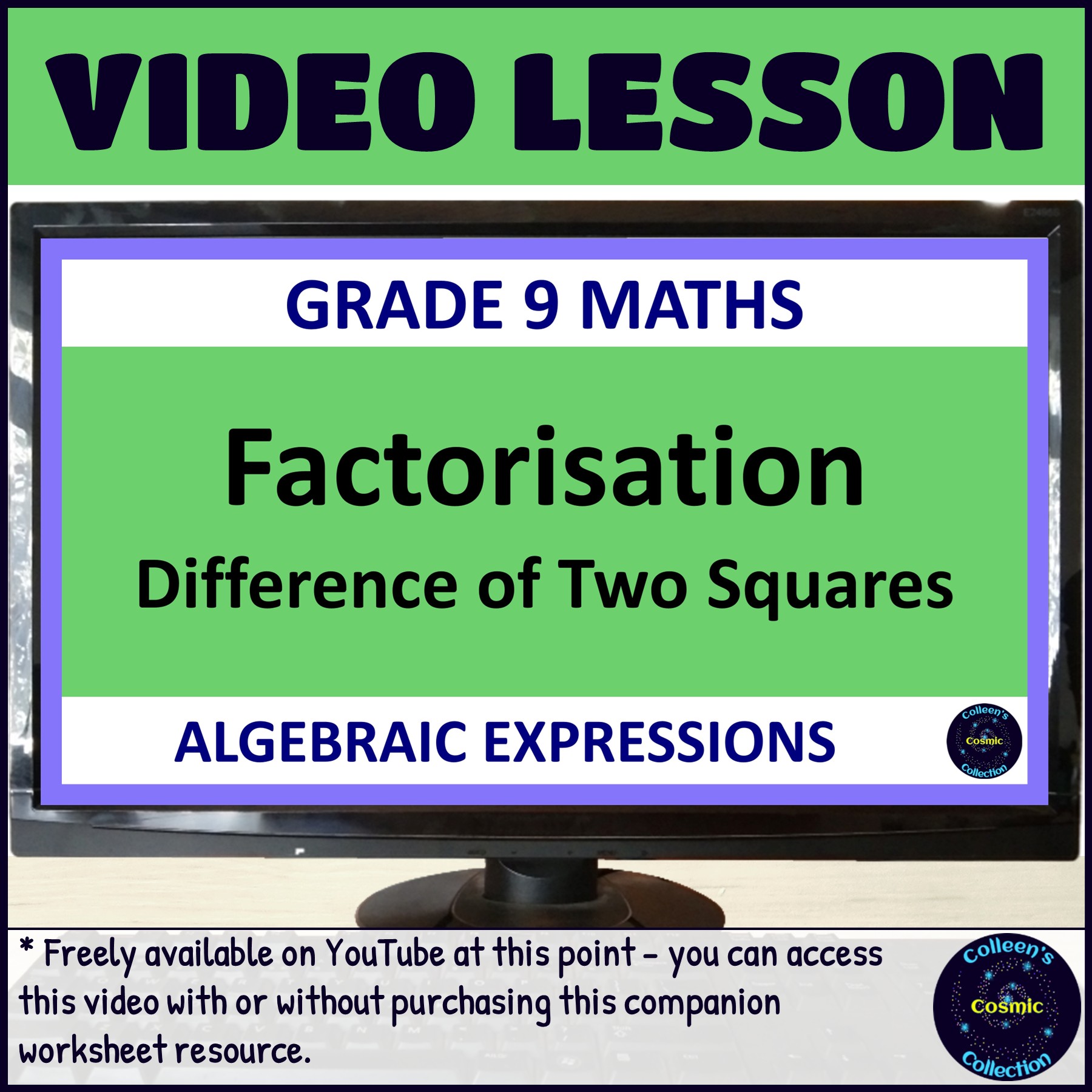 factorising with difference of two squares video lesson