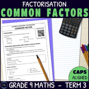 Factorising with Common Factors