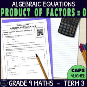 Algebraic Equations: Product of Factors = 0