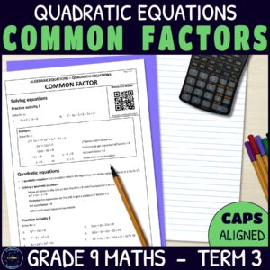 Quadratic Equations with Common Factors