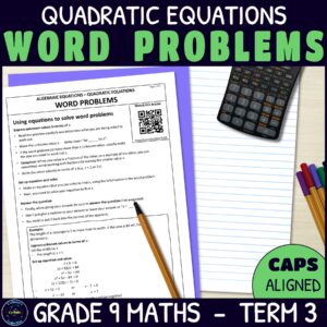 Word Problems with Quadratic Equations