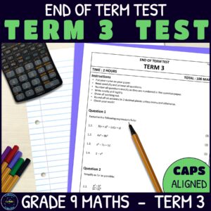 Grade 9 Maths Term 3 Test